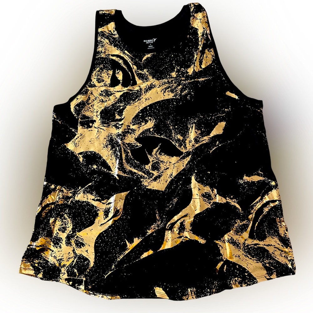 NWT old navy active tank with copper foil detail